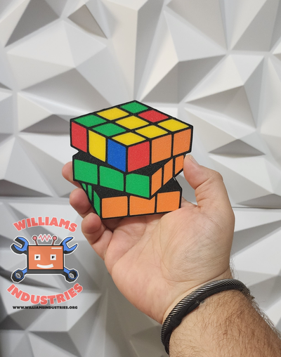 rubix cube coaster by williams industries household decor drink tea water beer decoration decorations christmas 2023 cubing puzzle brain 2d 3d wall art sign 3d print model - Mito3D