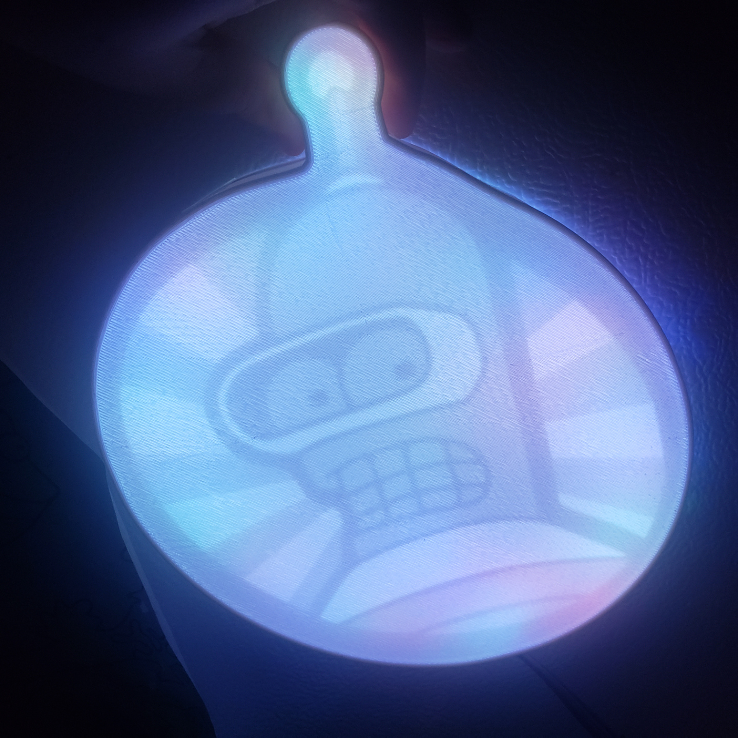 bender lightbox by panini appiccicosi arte segni loghi futurama 3D print model - Mito3D