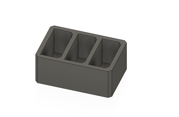 canon bm-lpe10 battery holder by carter wyatt tools organizers camera storage batterystorage canoncamera bmlpe10 shelfspace 3d print model - Mito3D