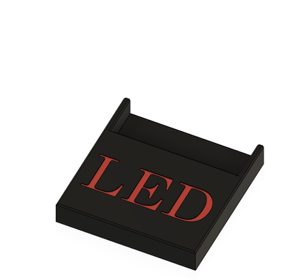 led light remote holder by carter wyatt art models fastprint wallmounted remoteholder lightremote ledremote wallmountedholder 3d print model - Mito3D