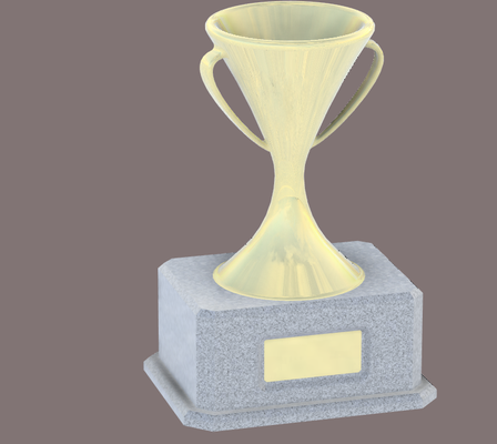 personalizzabile trofeo by carter wyatt arte sculture tazza freddo coppatrofeo coppa premio designcontest vincere progettazione parametrica vinto 3d print model - Mito3D
