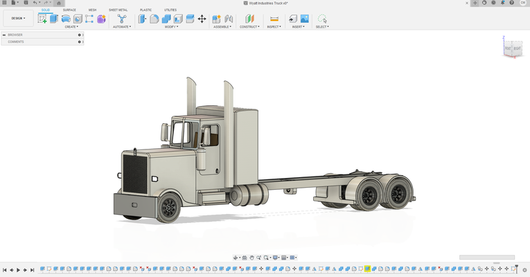 wyatt industries truck model by carter hobby & diy robotics remotecontrol semitruck 18wheeler notcomplete 3d print model - Mito3D