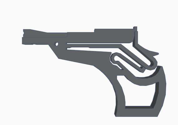 borracha banda arma fogo pistola by carroceiro wyatt brinquedos jogos rubberbandgun elástico 3d print model - Mito3D