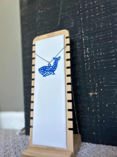 whale necklace by pupik1204 fashion jewelry pendant 3d print model - Mito3D