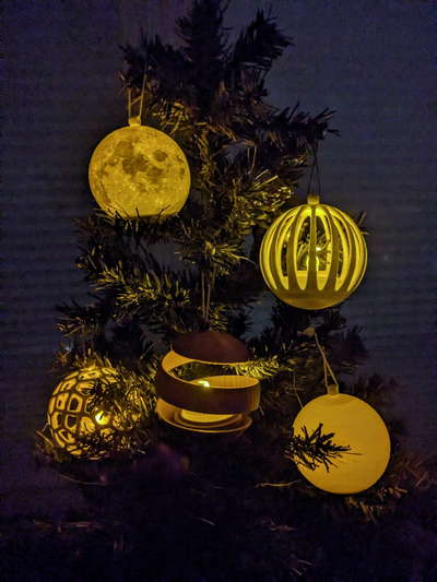 weihnachten serie teelicht baum ornament spiral ball by haushalt dekor kugel 3d print model - Mito3D