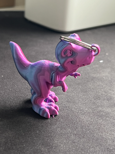mignonne rex porte clés by p'tit ppj miniatures animaux animal dinosaure 3d print model - Mito3D