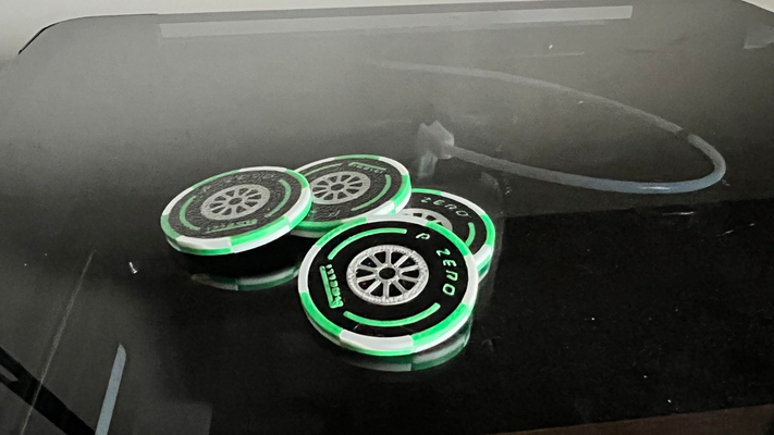 f1 vegas inspired poker chips by glenngri toys & games pokerchips tyre compond 3d print model - Mito3D