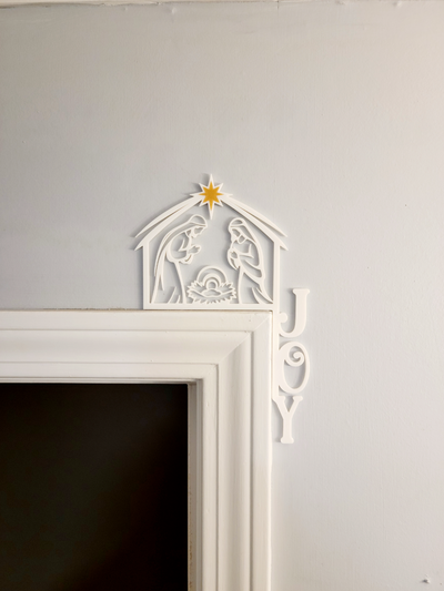 natal natividade cena porta canto by deepsouth3dprints casa decoração alegre manjedoura 3d print model - Mito3D
