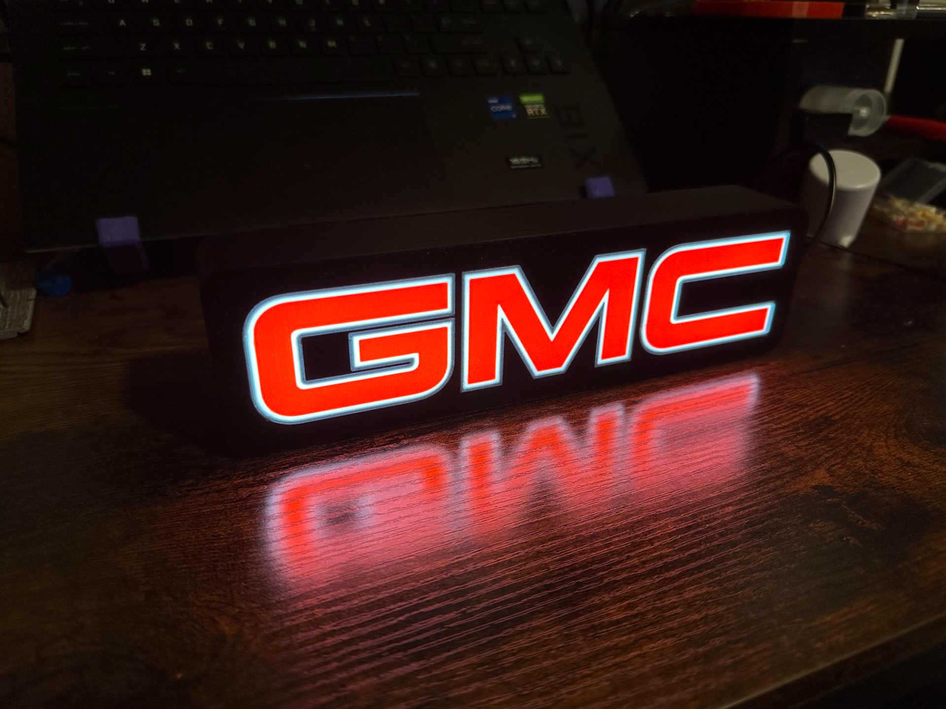 gmc caixa luz by nerd gênio coletivo arte sinais logotipos placa legal logotipo caminhão distintivo 3D print model - Mito3D