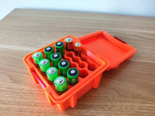 aaa aa batería caja 5 7 by herramientas organizadores pilas 3d print model - Mito3D