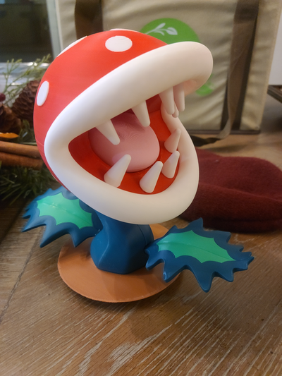 piranha plant ams leaves remixed by ksummers0789 toys & games characters 3d print model - Mito3D