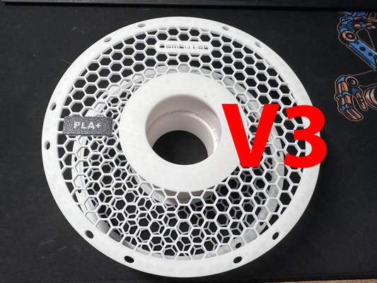 v3 bambu spool - honeycomb edition filament markers remixed by andythilo 3d printer accessories 3d print model - Mito3D