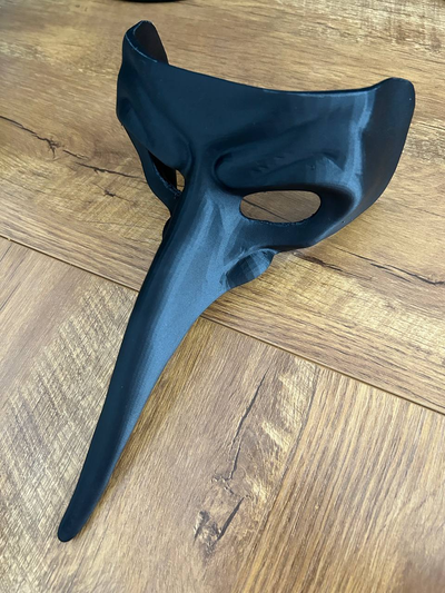 nose mask venetian by rom ka fashion models maske nase venezianische nasenmaske black 3d print model - Mito3D