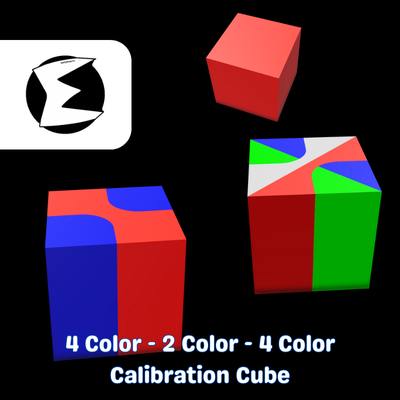 kalibrasyon küp multi color by i̇lyas ruhu 3d yazıcı ölçek modeller küpü 3d print model - Mito3D