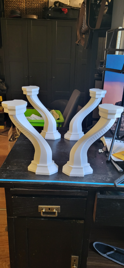 curvy modern table legs by andrejck household house models tableleg leg support pillar furniture 3d print model - Mito3D