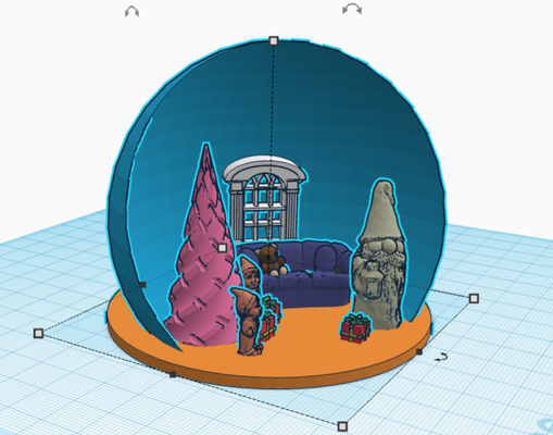 natal globo decoração by casa presente 3d print model - Mito3D