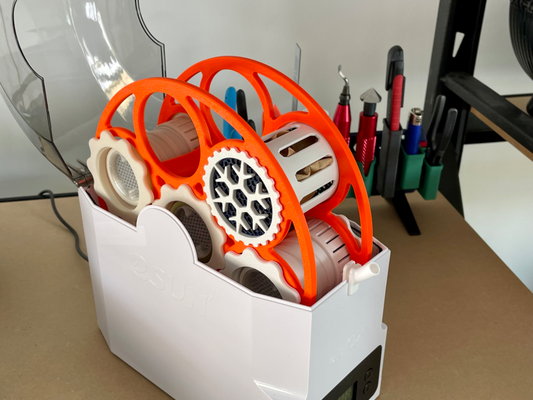 desecante secadora ferris rueda by chica diseño 3d impresora accesorios carrete filamento seco ams humedad 3d print model - Mito3D