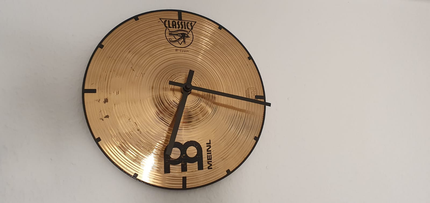 frame cymbal-clock by cocktopus household decor clock 3d print model - Mito3D