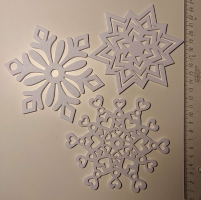 3 snowflake set by jonesi household decor snow flake winter winterdecor winterdecoration christmas ornament collection christmastree ornaments 3d print model - Mito3D