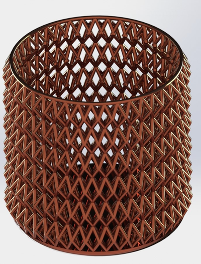 lattice struttura vaso by mattia01 domestico arredamento p1s p1p x1c arte penna titolare supporto ufficio casa 3d print model - Mito3D