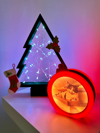 litografia scatola natale edizione by acristofico domestico arredamento decorazioni natalizie lithobox immagine telaio famiglia regalo 3d print model - Mito3D