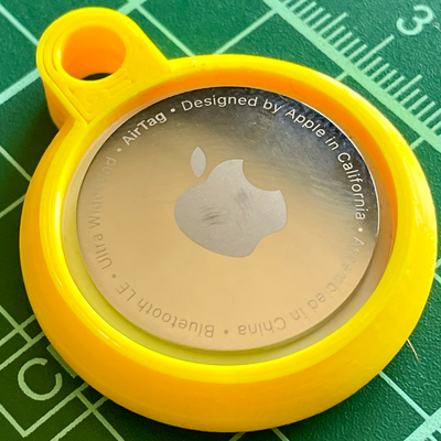 apple airtag key ring holder by schome1 household house models keyring 3d print model - Mito3D