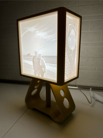 lithophane lamp by bambaxp household decor lampada litofania 3d print model - Mito3D
