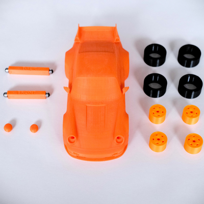 porsche 911 modello kit lavorando ruote by sakul passatempo fai veicoli prosche macchina auto sportiva puntello 3d print model - Mito3D