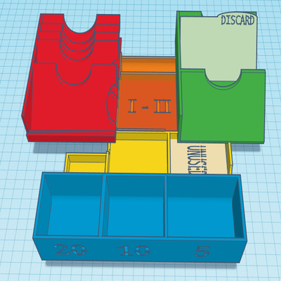 bargain quest organizer by tejawood toys & games bargainquest boardgame 3d print model - Mito3D