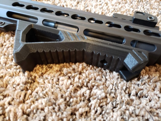 keymod angled foregrip remixed by jzeltman72 hobby & diy sport outdoors 28mm afg ar15 grip 3d print model - Mito3D