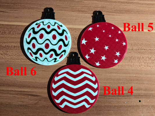 weihnachten ball ornament pack by holicky kunst 2d baum weihnachtsbaum mmu ams mehrfarbig multimaterial christmas2023 3d print model - Mito3D