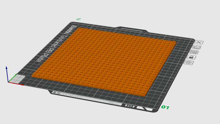 lego base plate 200x200mm - 25x25 dots by deran 3d print toys & games brick classic 3d print model - Mito3D