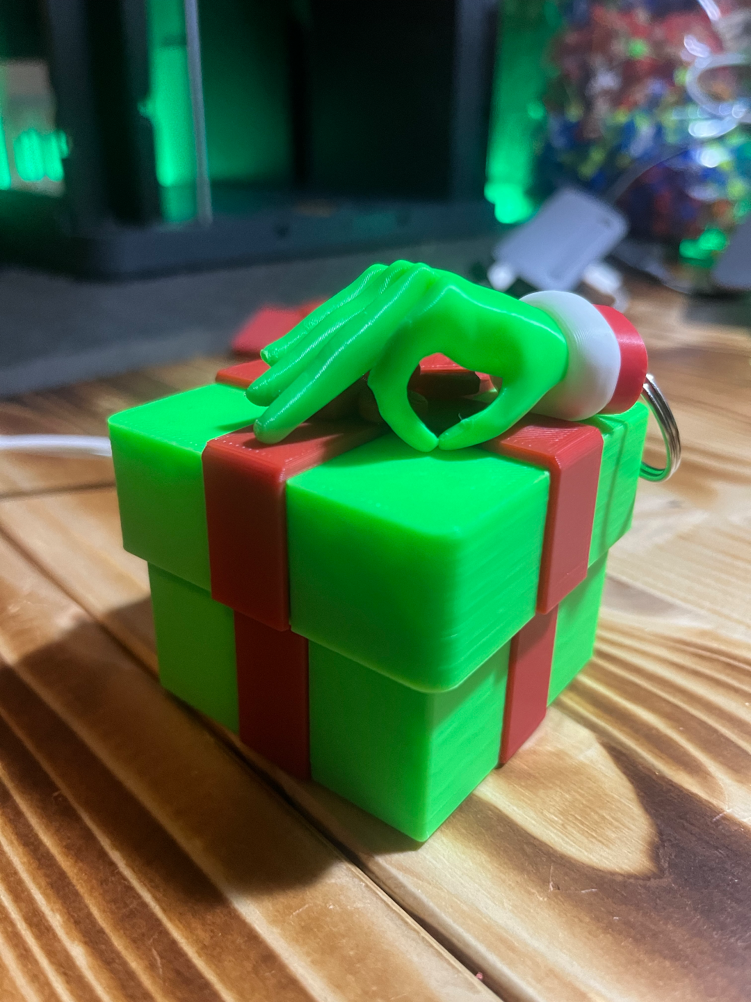 grinch geschenk by stampfen haushalt dekor grinsch box grün weihnachten hand geschenkbox giftidea überraschung 3D print model - Mito3D