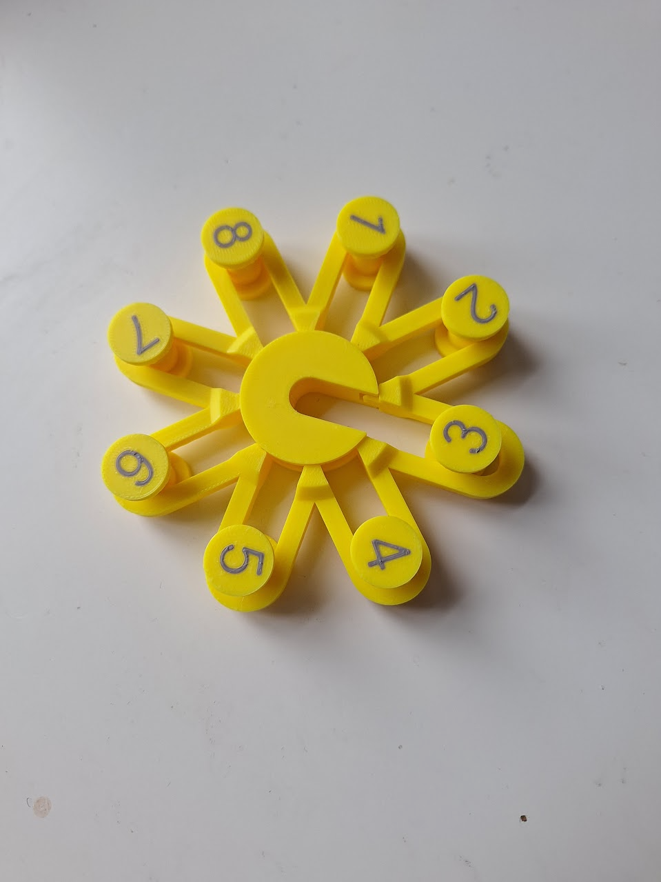 schneeflocke spinnen puzzel by lindyh spielzeuge spiele rätsel zappeln puzzle spielzeug spaß 3D print model - Mito3D