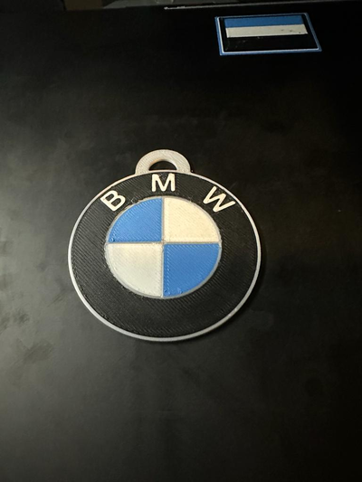 bmw multicolored keychain by chrizzo art signs & logos 3d print model - Mito3D
