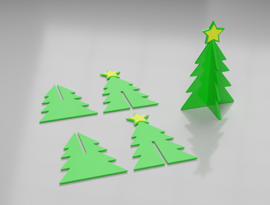 weihnachten baum versammlung by magie studio 3d haushalt feierlichkeiten easyprint dekor dekoration montage erforderlich 2023 star mehrfarbig 3d print model - Mito3D