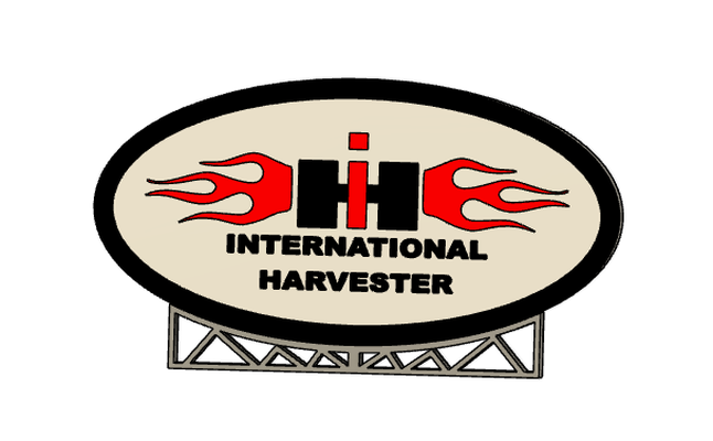 international harvester light box by websters creations art signs & logos boxes led tractor 3d print model - Mito3D