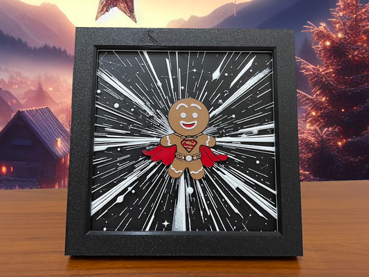 gingerbread man afar by mailiou household festivities hueforge christmas 2023 xmas art artwork 3d print model - Mito3D