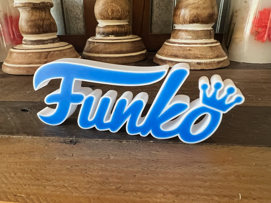 funko signe by fauteur troubles art panneaux logos pop 3d print model - Mito3D