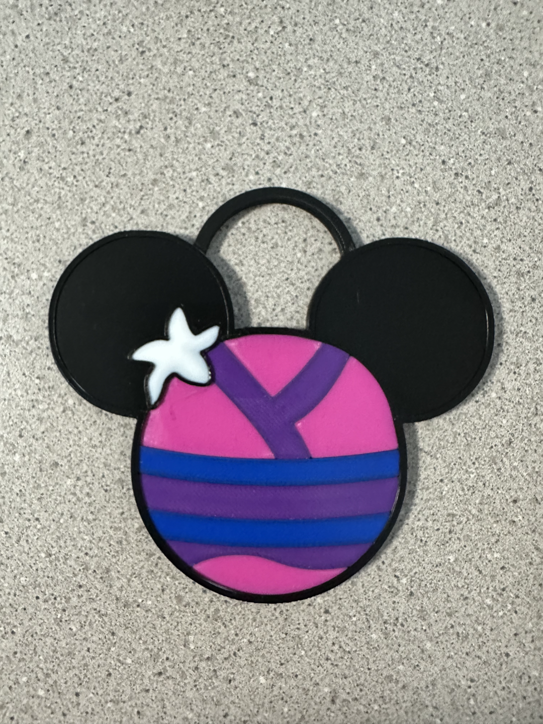 mulan mickey oreilles ornement by 3d imaginer ménage décor souris disney décoration noël fermeture éclair tirer multi couleur impression princesse 3D print model - Mito3D