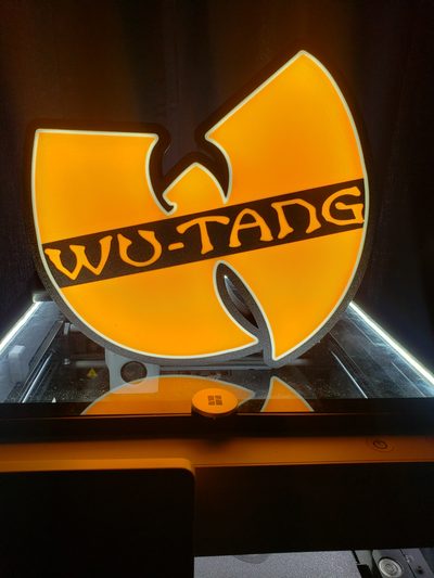 wu soie clan boite lumière by hjtatum art panneaux logos bande musique 3d print model - Mito3D