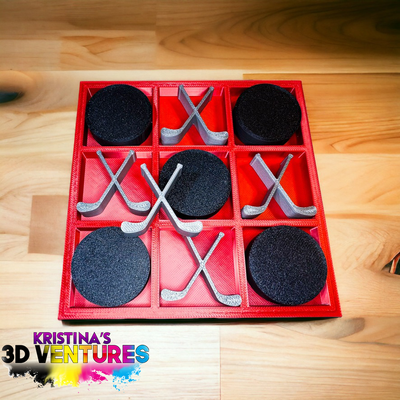 hockey tic tac toe gioco by kristinakent giocattoli giochi dito piede 3d print model - Mito3D