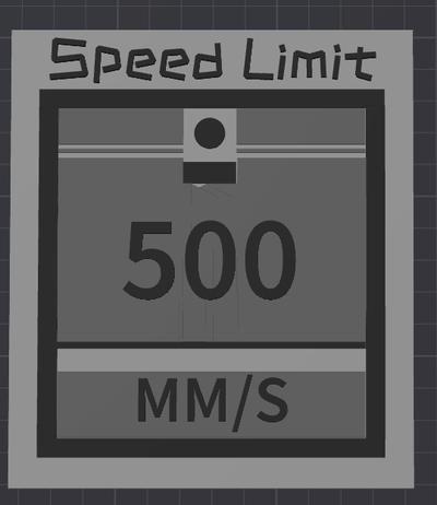 bambu printer speed limit by aidenw11 art signs & logos x1c p1p sign 500 3d print model - Mito3D