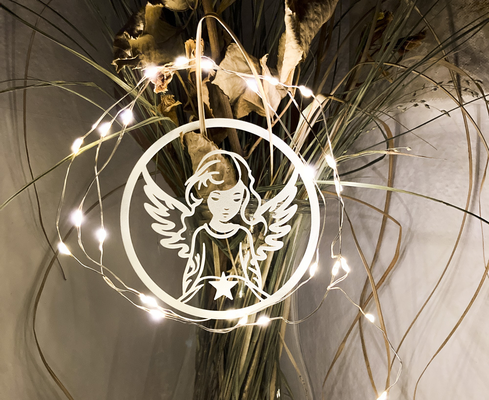 enfant ange arbre ornement bague 100 75 mm by creativedesign3d ménage décor noël 3d print model - Mito3D
