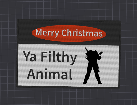 home - merry christmas filthy animal sign by littlepinkbunny art signs & logos danger ya 3d print model - Mito3D