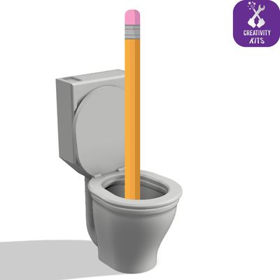 tuvalet dolma kalem kulp destek by yaratıcılık laboratuar ev halkı ofis portapenne kalemlik sıhhi komik meme sıra masaüstü su wc bide bıraktım banyo eğlence dekorasyon deko dekorasyonu kalemler hediye fikir 3d print model - Mito3D