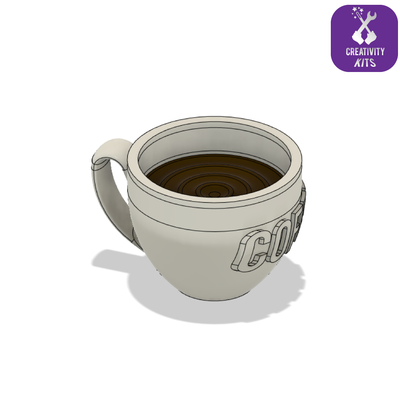 kahve fincan anahtarlık by yaratıcılık laboratuar moda modeller kahve kafe hafıza portachiavi aksesuarlar aksesuar kafeinli kafein eğlence hediye fikir kupa bardak fondip kadehi i̇talya i̇talyan italia 3d print model - Mito3D