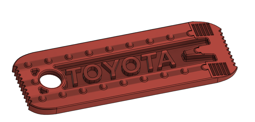 toyota fuori strada portachiavi by mello roberto arte segni loghi 3d print model - Mito3D