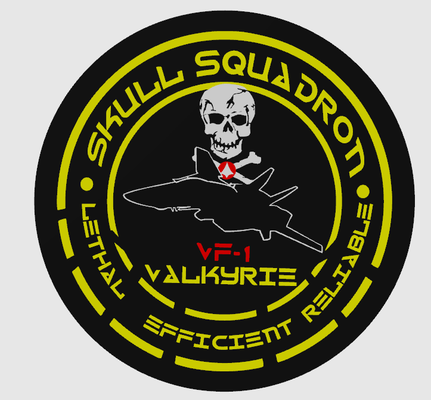 macross robotech skull squadron unit emblem light box by mclanesmemories art signs & logos robot veritech anime 3d print model - Mito3D