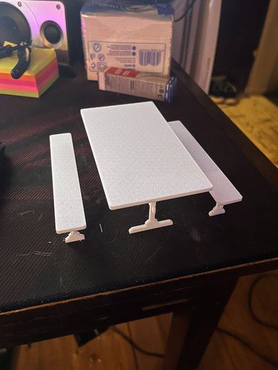 elfen tabelle bank by hallo miniaturen puppe haus miniatur 3d print model - Mito3D